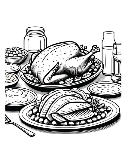Thanksgiving Therapy Coloring Book