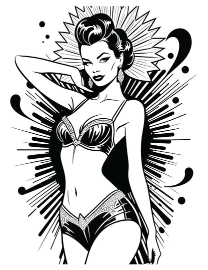 Showgirls Coloring Book