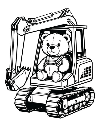 Teddy Bear Career Fair Coloring Book