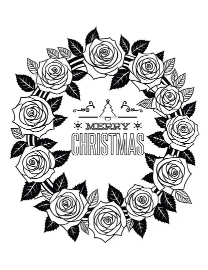 Christmas Wreaths Coloring Book