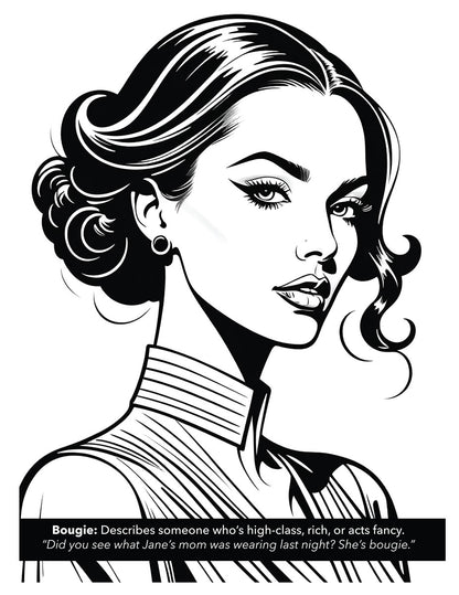 Adult Dictionary Coloring Book