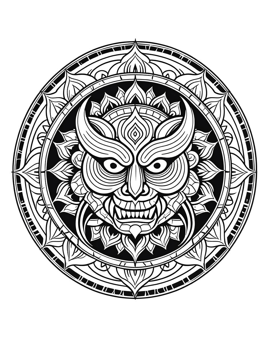 Menacing Mandalas Coloring Book