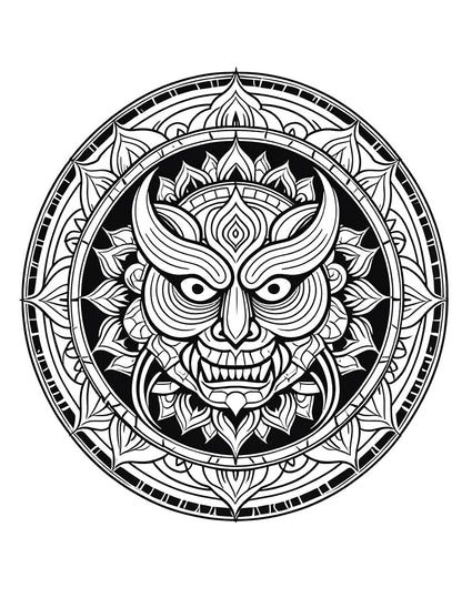 Menacing Mandalas Coloring Book