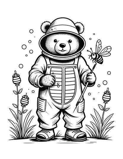 Teddy Bear Career Fair Coloring Book
