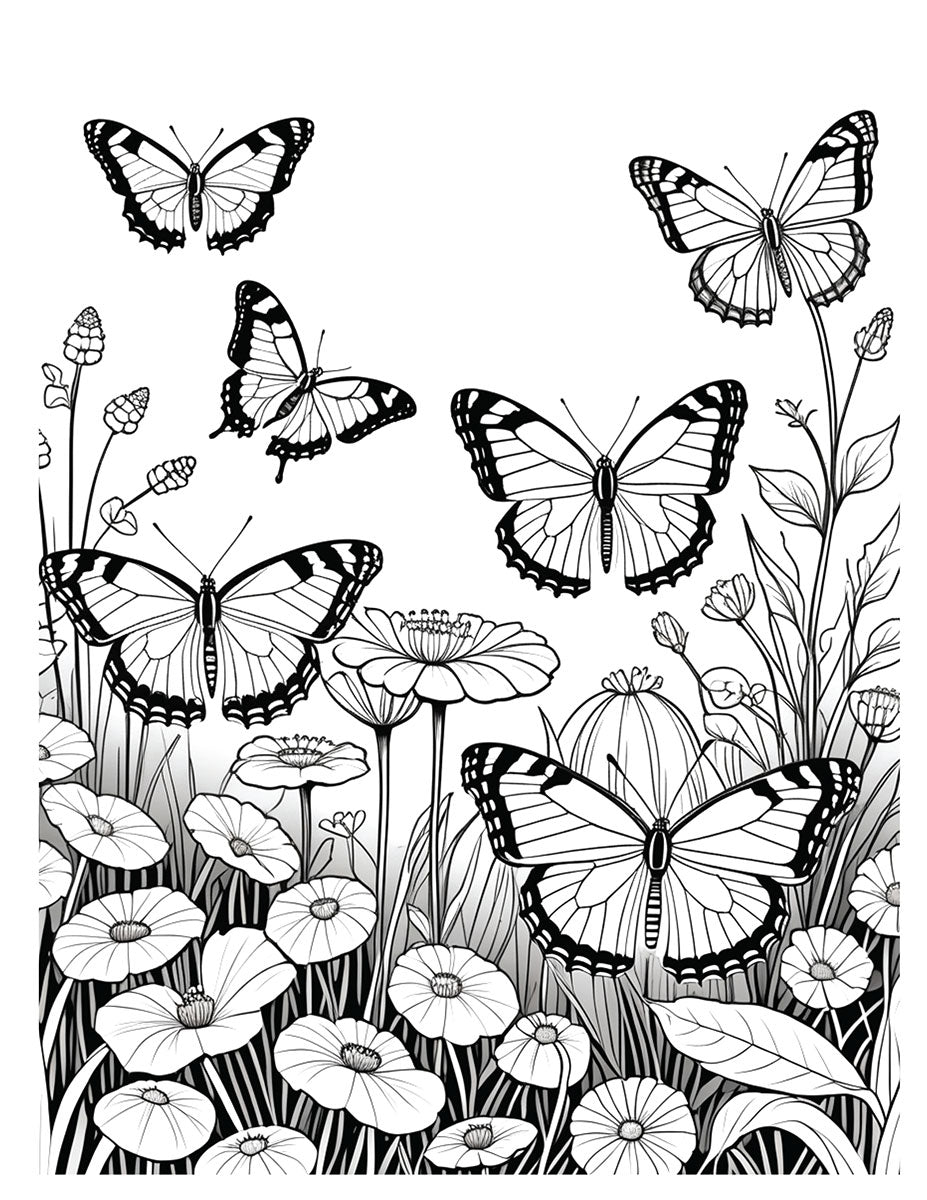 butterfly coloring page for adults