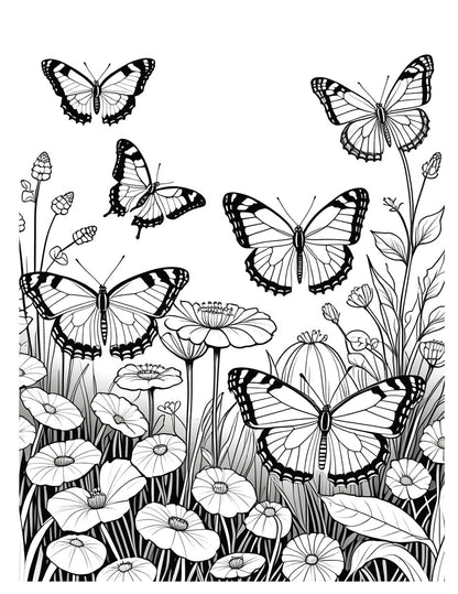 butterfly coloring page for adults
