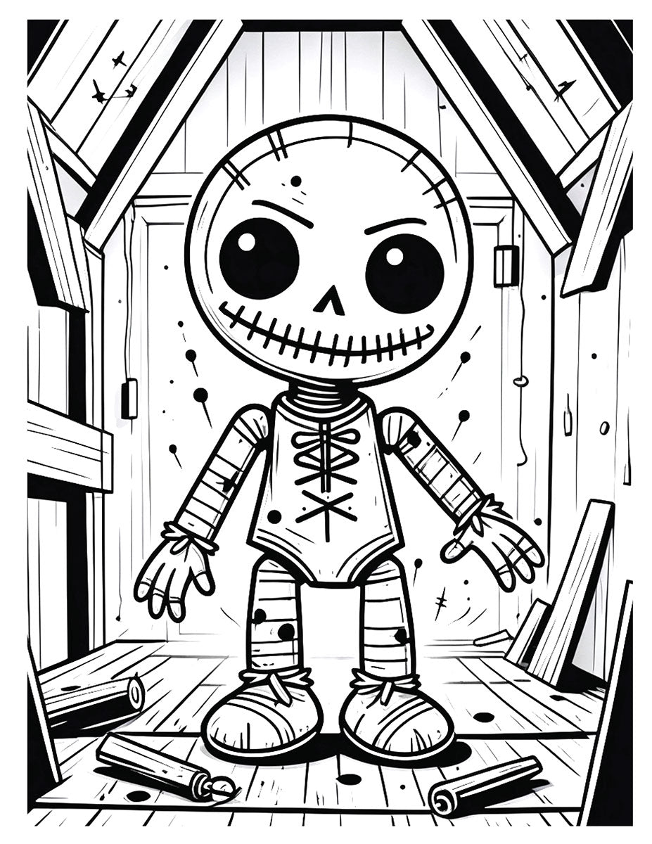 Voodoo Dolls Coloring Book