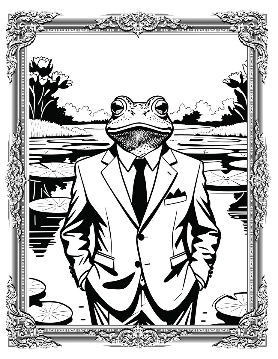Fancy Frogs Coloring Book