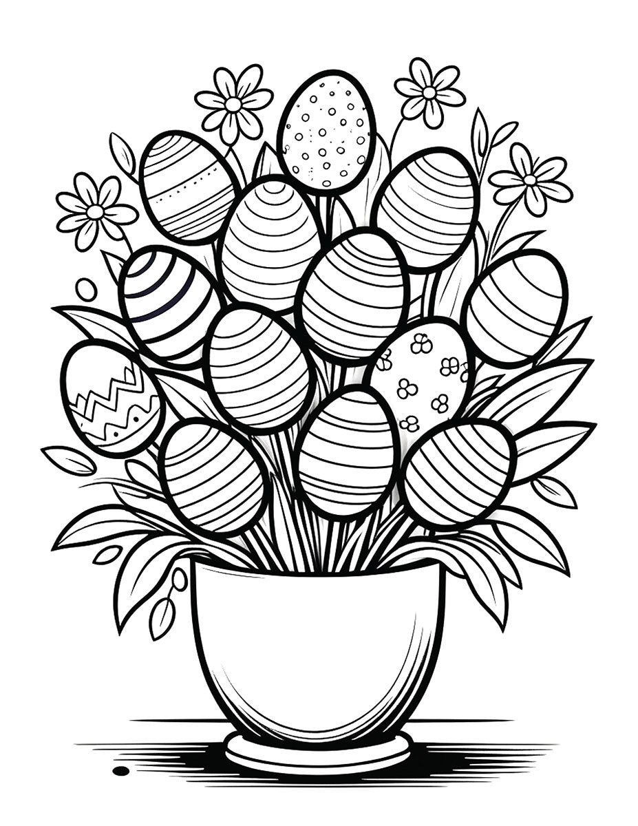 Easter Eggs Coloring Book