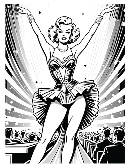 Showgirls Coloring Book