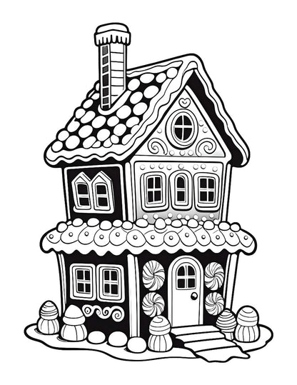 Gingerbread Houses Coloring Book