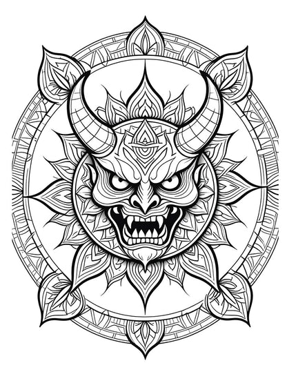Menacing Mandalas Coloring Book