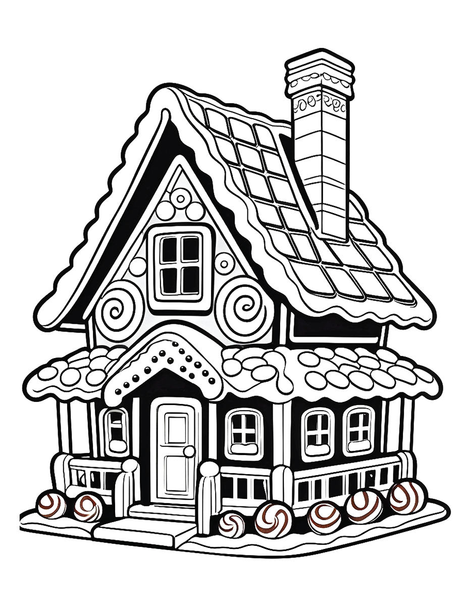 Gingerbread Houses Coloring Book
