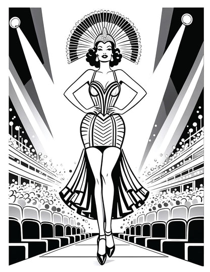 Showgirls Coloring Book