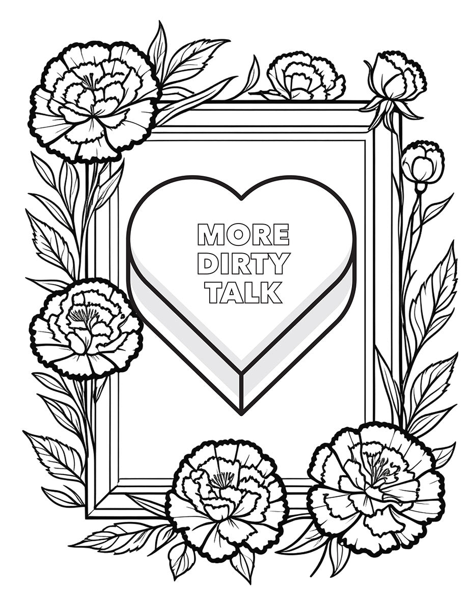 Candy Hearts Coloring Book