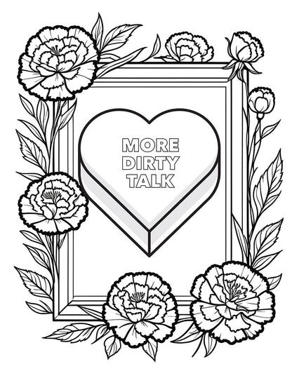 Candy Hearts Coloring Book