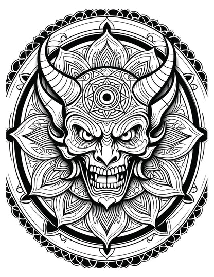 Menacing Mandalas Coloring Book