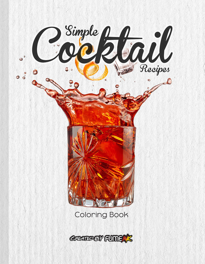 Simple Cocktail Recipes Coloring Book