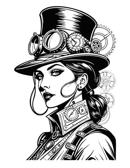 Steam Punk Coloring Book