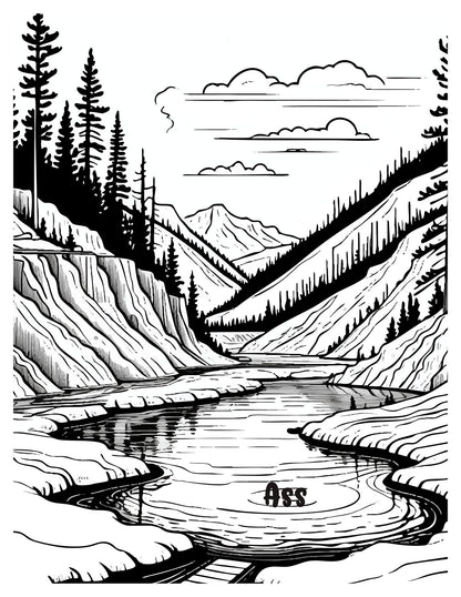 Take a Fucking Hike Coloring Book