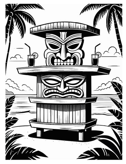 The Tiki Bar Coloring Book