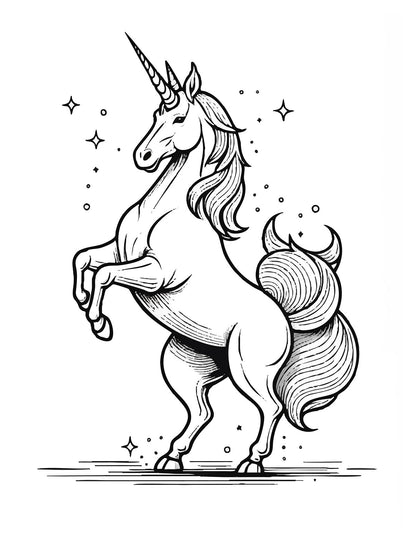 Unicorns Coloring Book